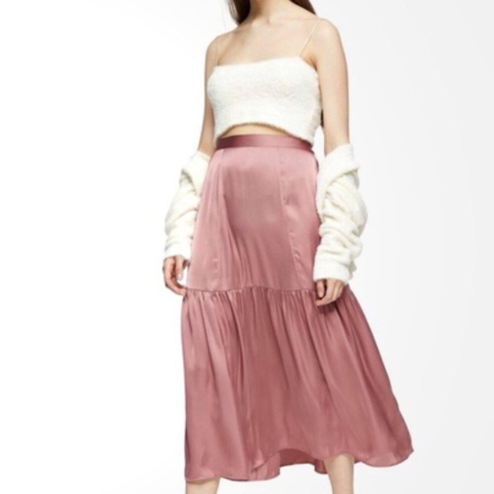 Topshop Dusty Rose Maxi Skirt - Picture 2 of 10